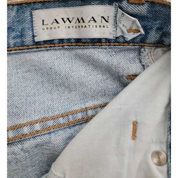 Vintage LAWMAN Western Rodeo High-Waisted Light Denim Tapered Jeans Women's Sz 7 - Picture 6 of 8